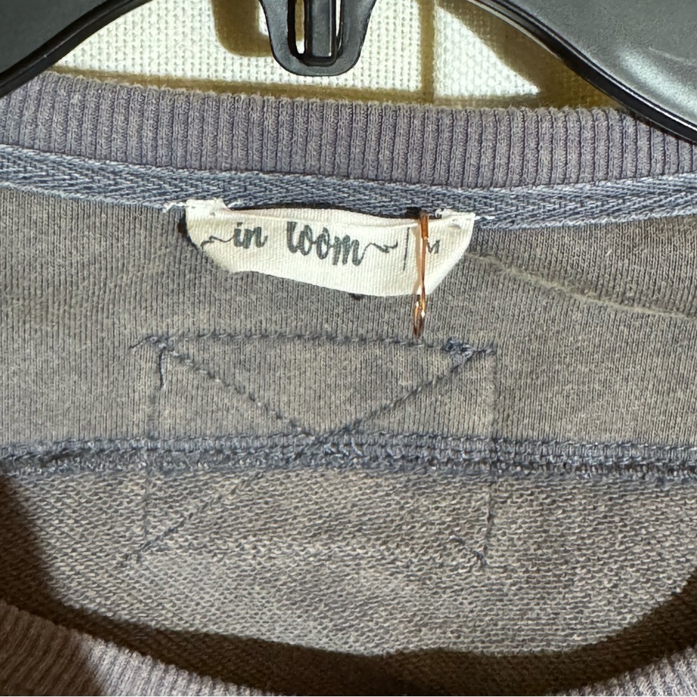 In Loom // Gray, Blue Patchwork Textured Sweatshi… - image 4